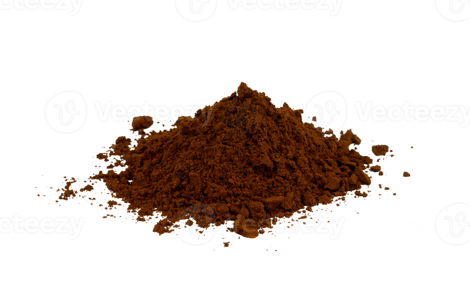 Heap of coffee powder isolated for element png