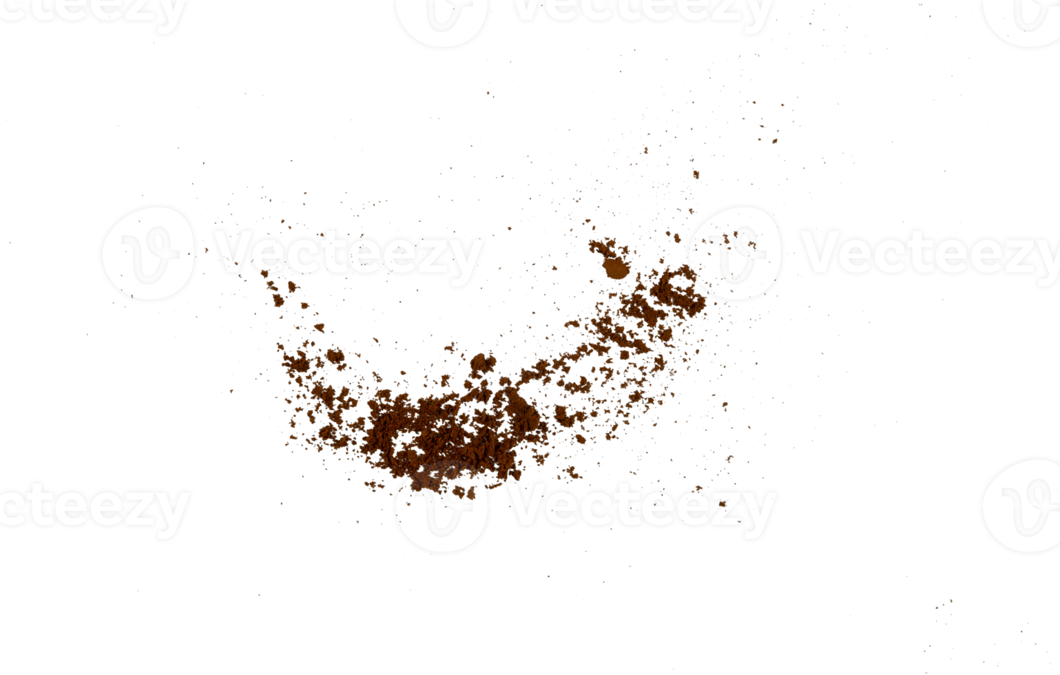 Kaffee Pulver Partikel isoliert Element png