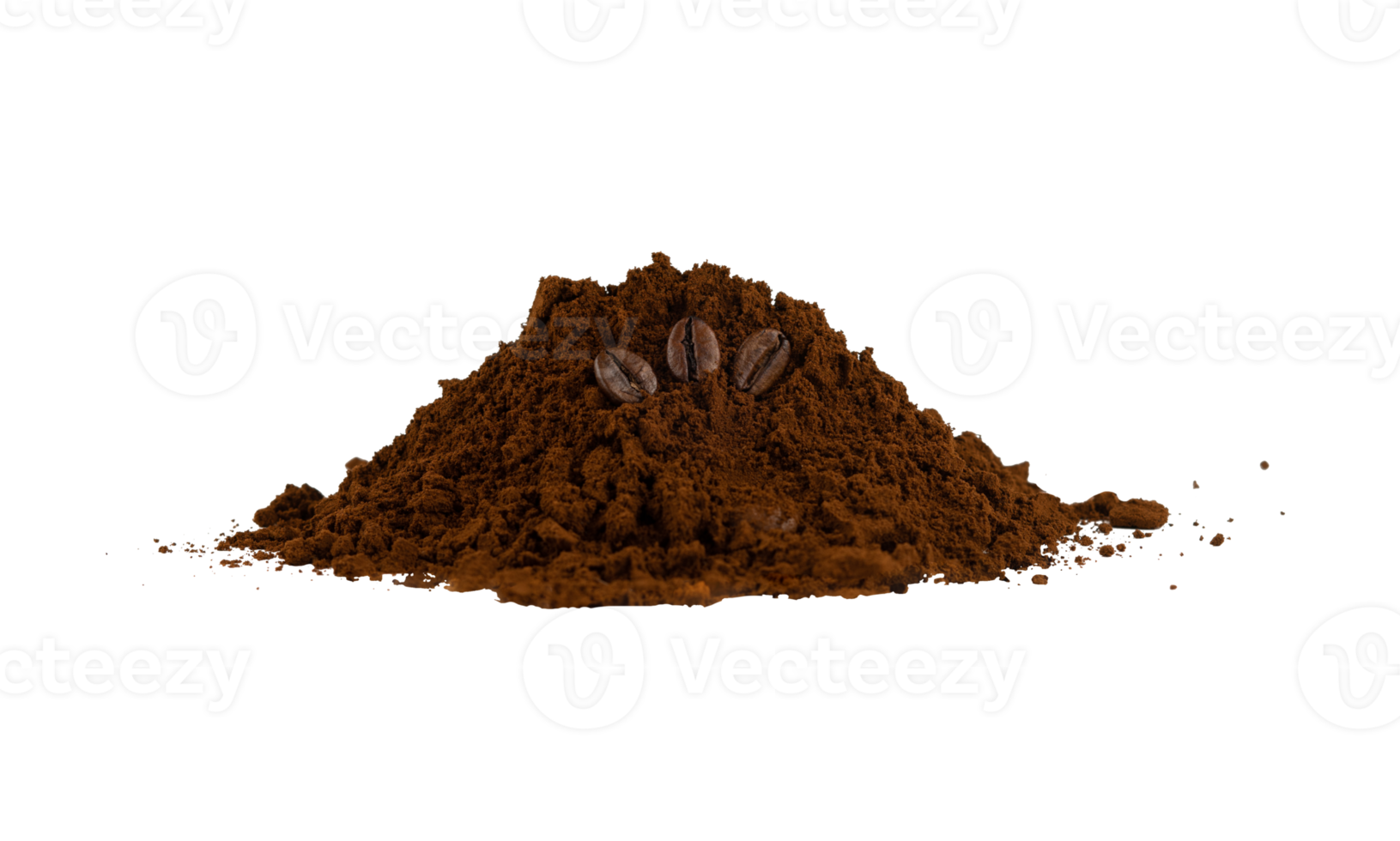 hoop van koffie poeder geïsoleerd png