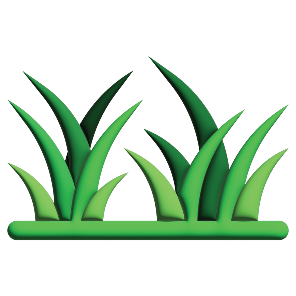 3d illustration herbe dans la nature ensemble png