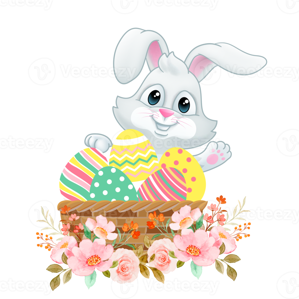 White Rabbit Happy Easter Day png