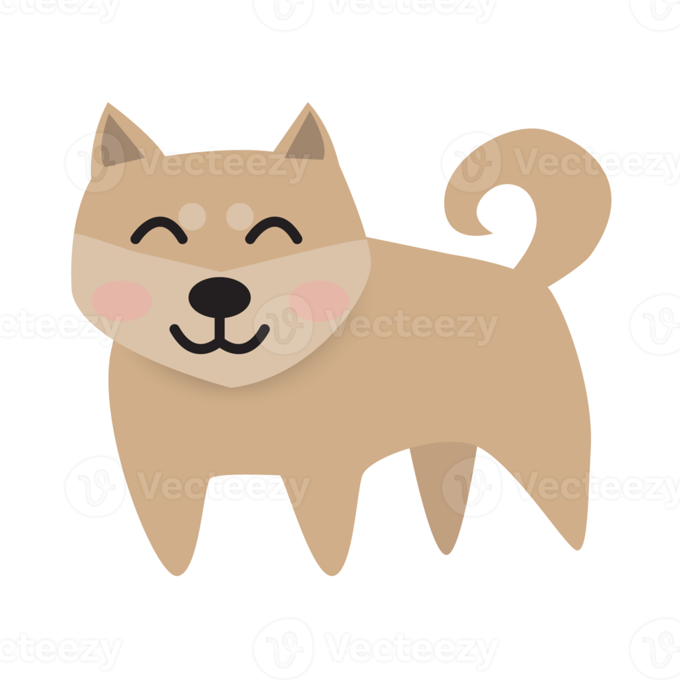 Illustration of funny dog. png