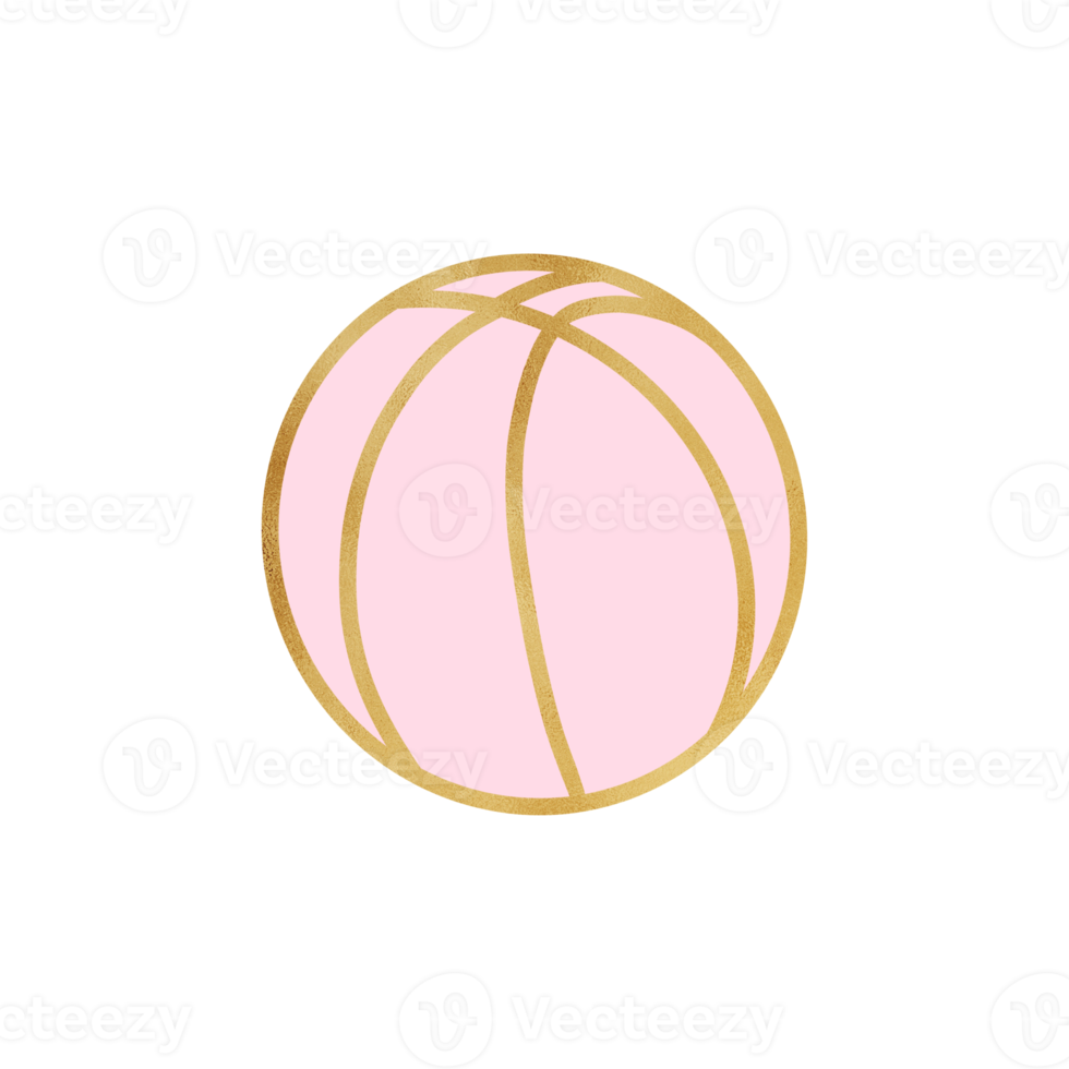 Pink And Gold Basketball png