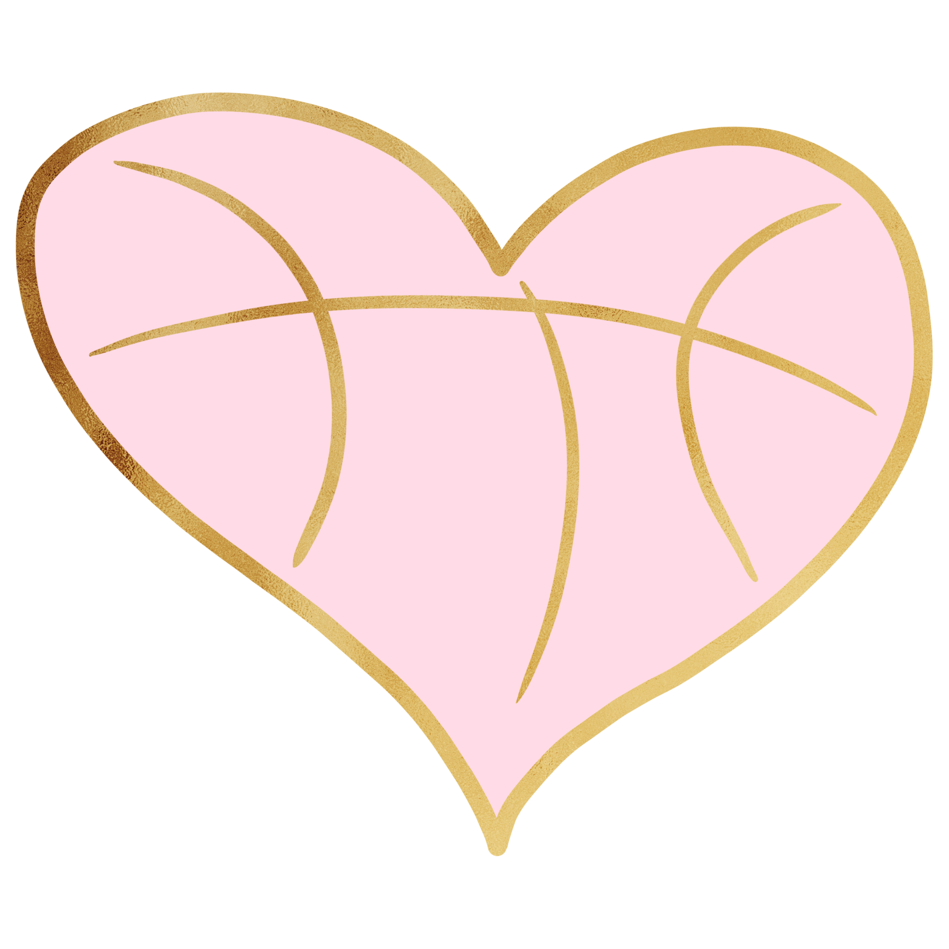 Pink Basketball In Heart Shape 21285982 PNG