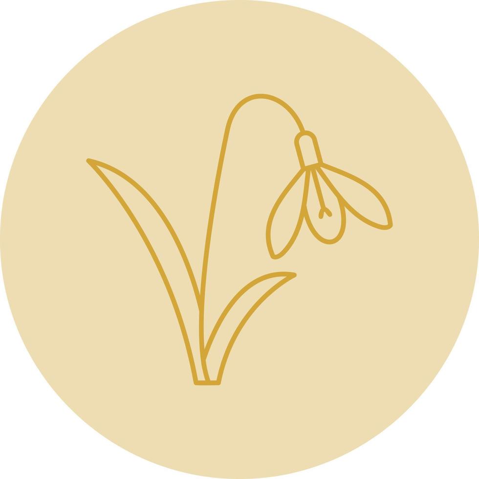 Snowdrop Vector Icon Design