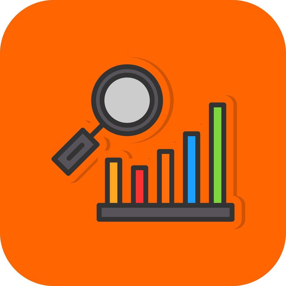 Bar Chart Research Vector Icon Design