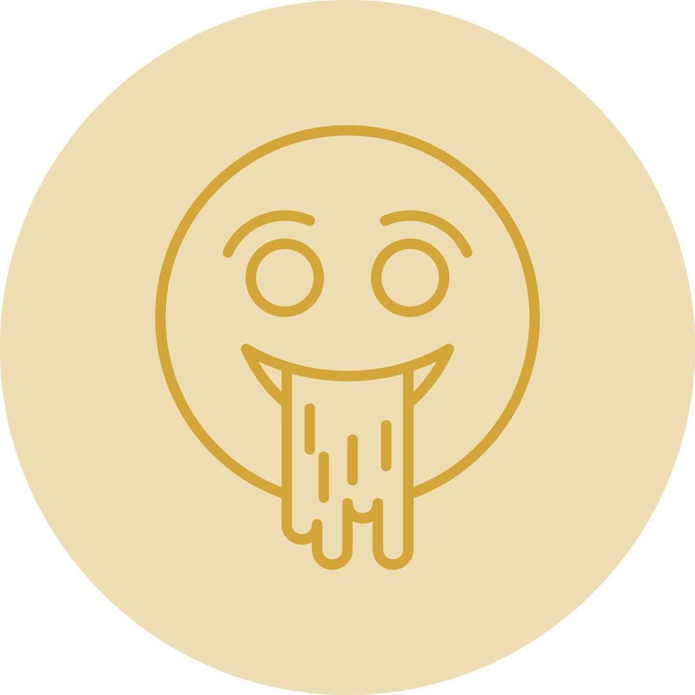Face Vomiting Vector Icon Design