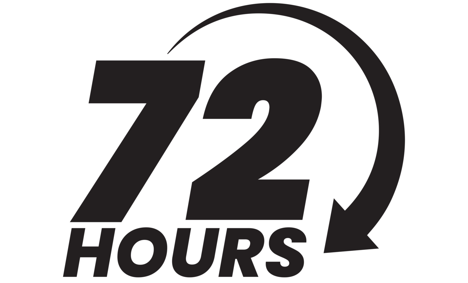 72 Hours logo on transparent background png