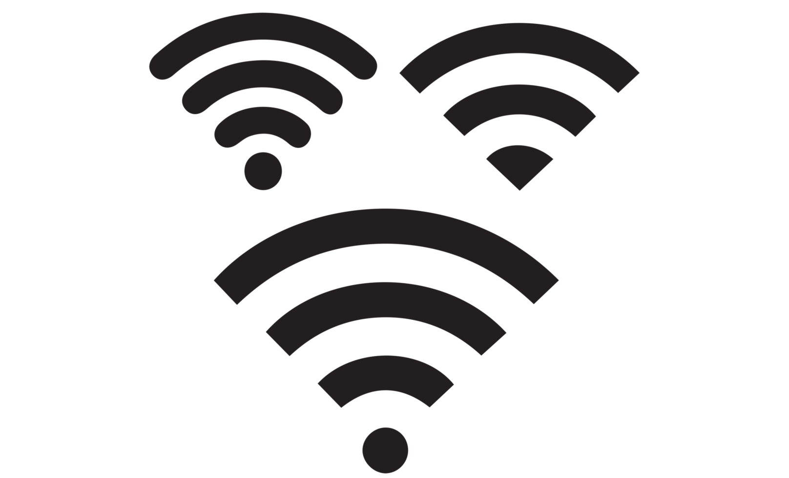 Wireless sign on transparent background. png