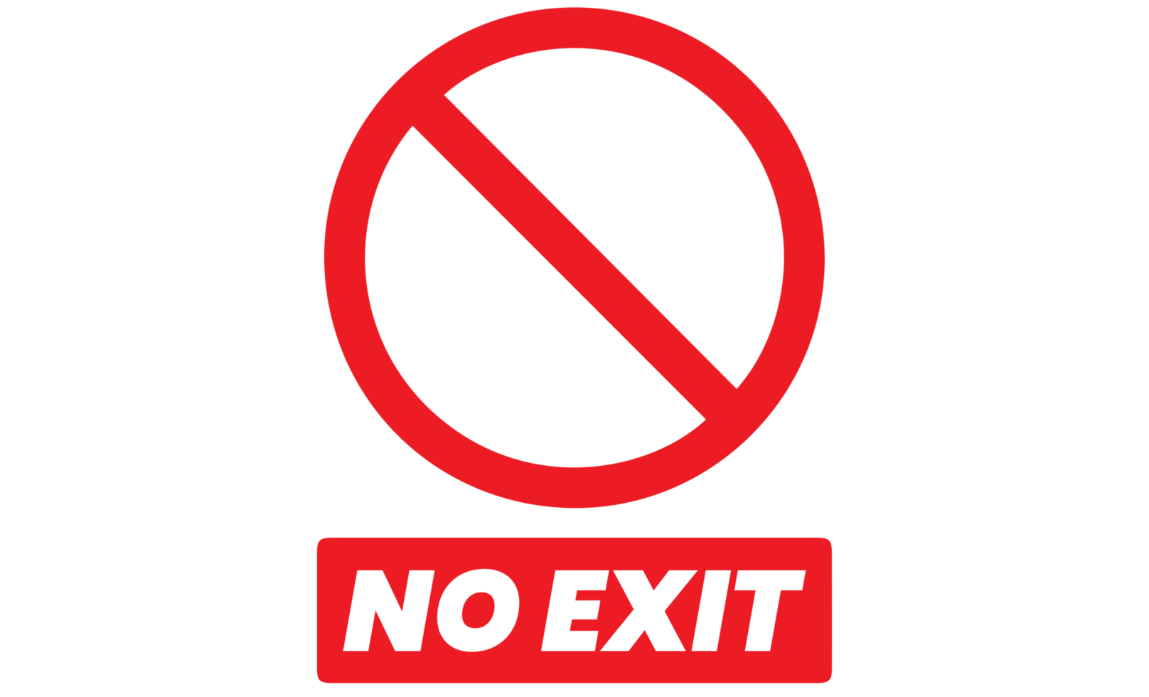 No Exit sign on transparent background 21286377 PNG