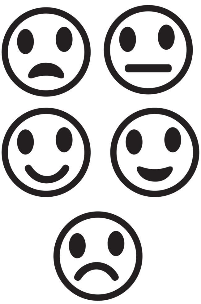 smiley faces on transparent background. png