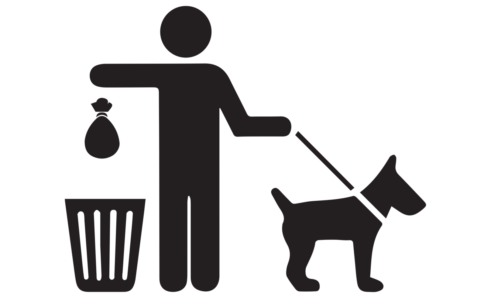 Clean after your dog icon on transparent background png