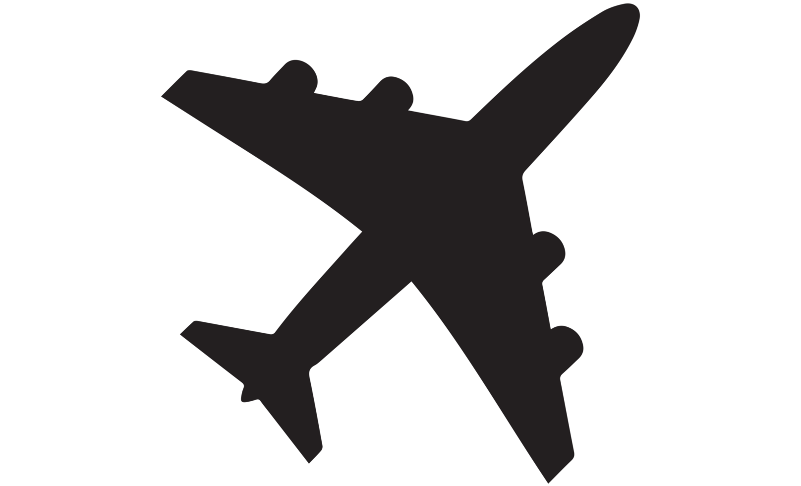 aeroplane - airplane icon on transparent background. png