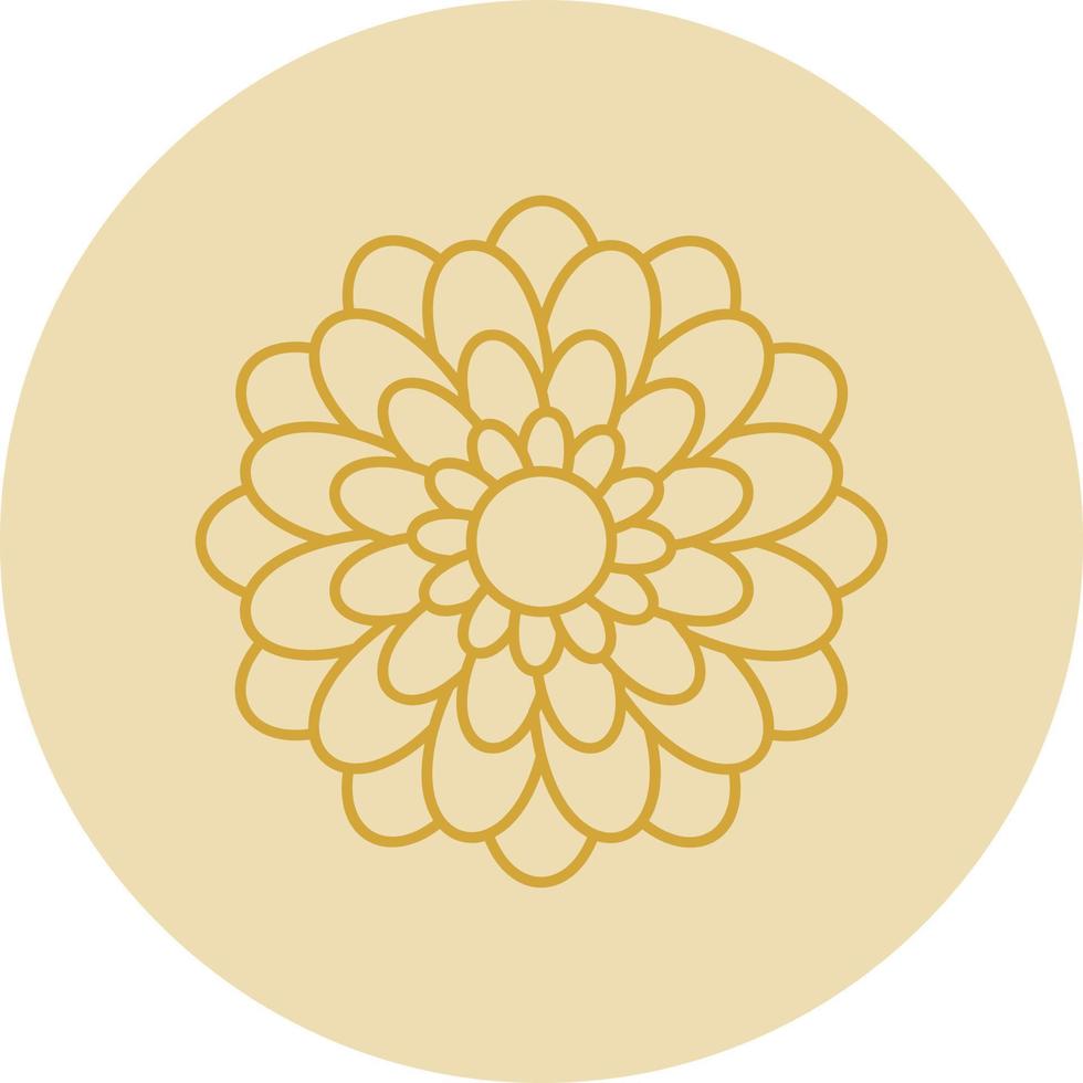 Chrysanthemum Vector Icon Design