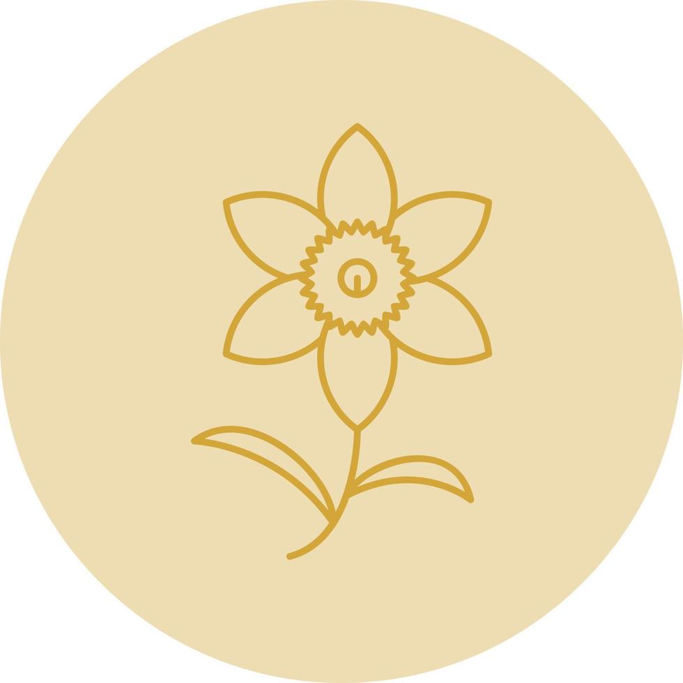 Daffodil Vector Icon Design