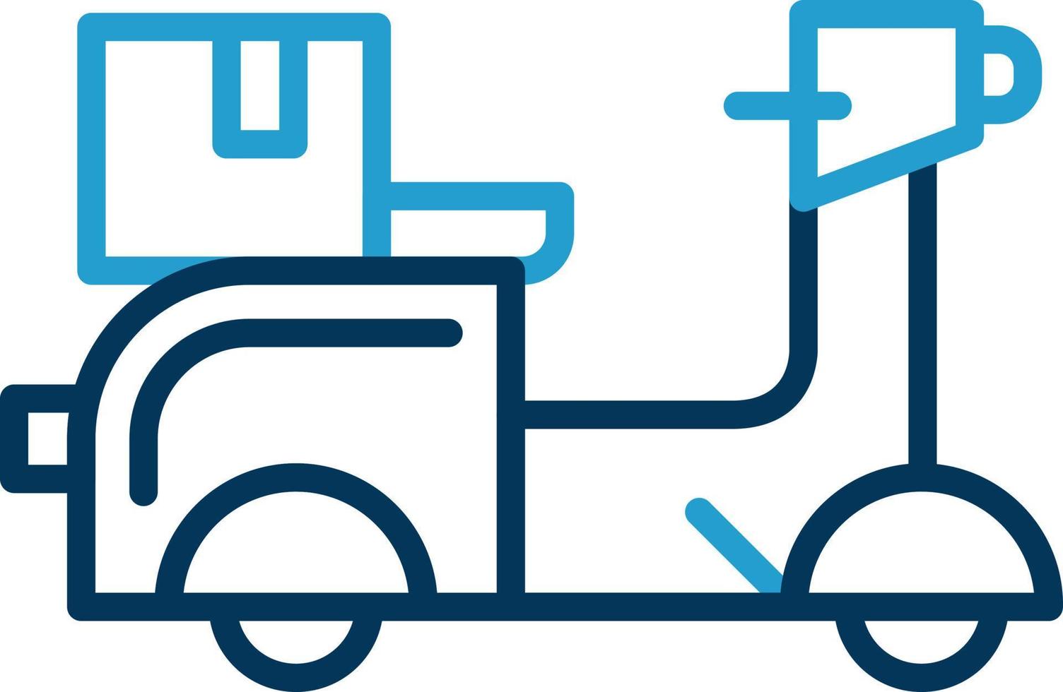 Delivery Bike Vector Icon Design