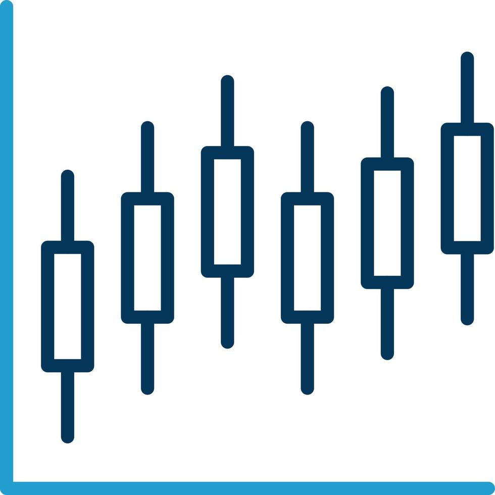 Candlestick Chart Vector Icon Design