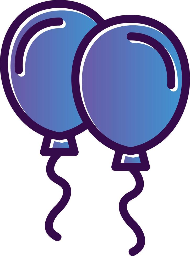 New Year Balloons Vector Icon Design