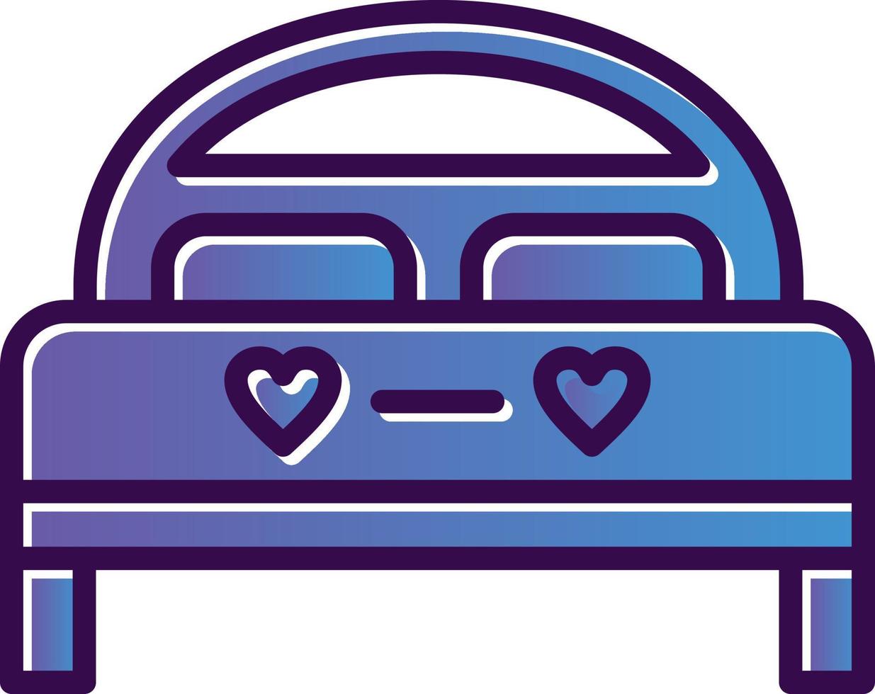 Double Bed Vector Icon Design