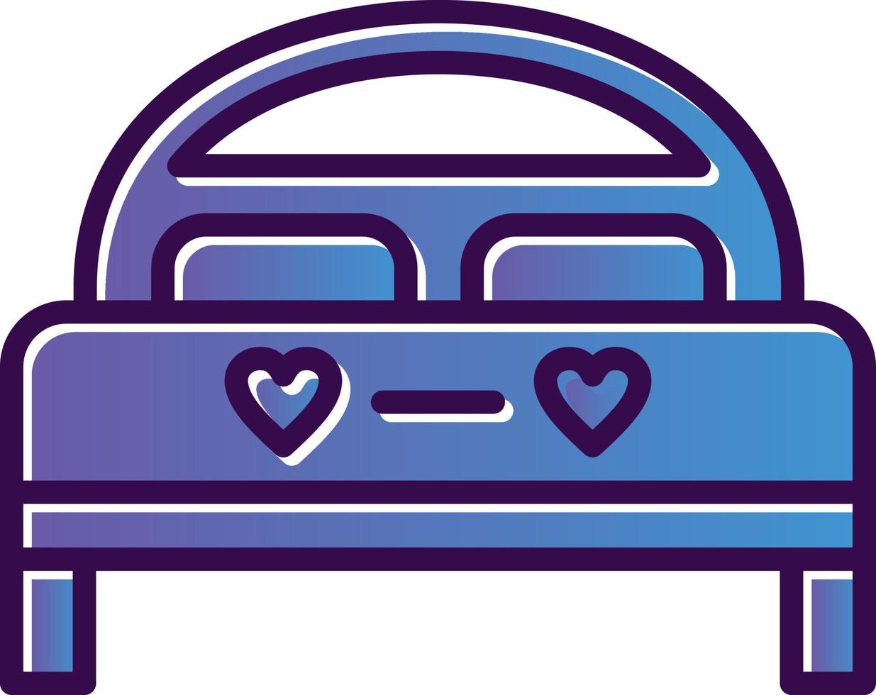 diseño de icono de vector de cama doble