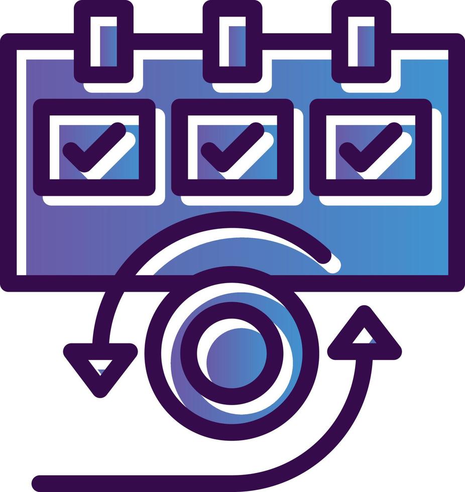 diseño de icono de vector de scrum diario