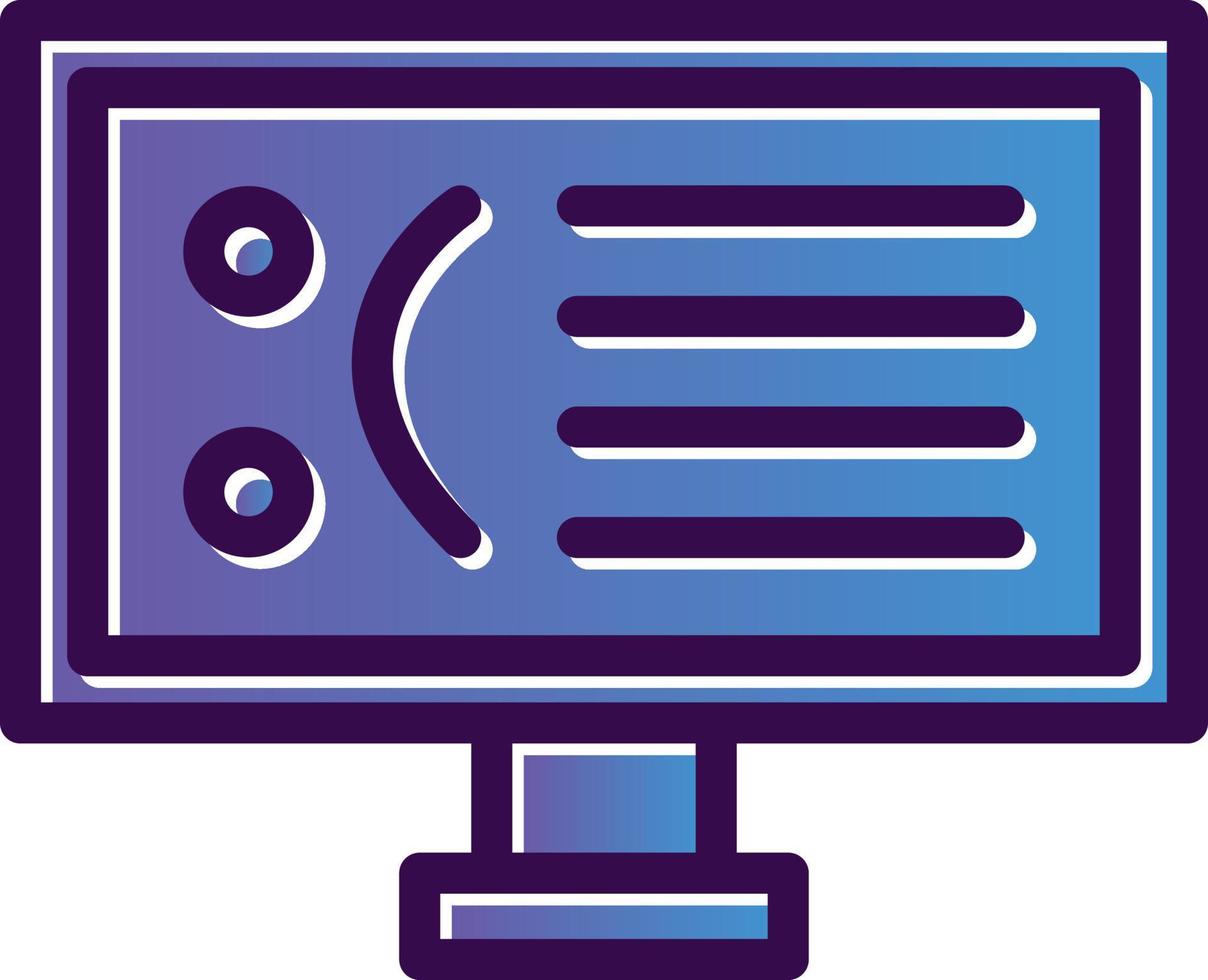 Blue Screen Vector Icon Design