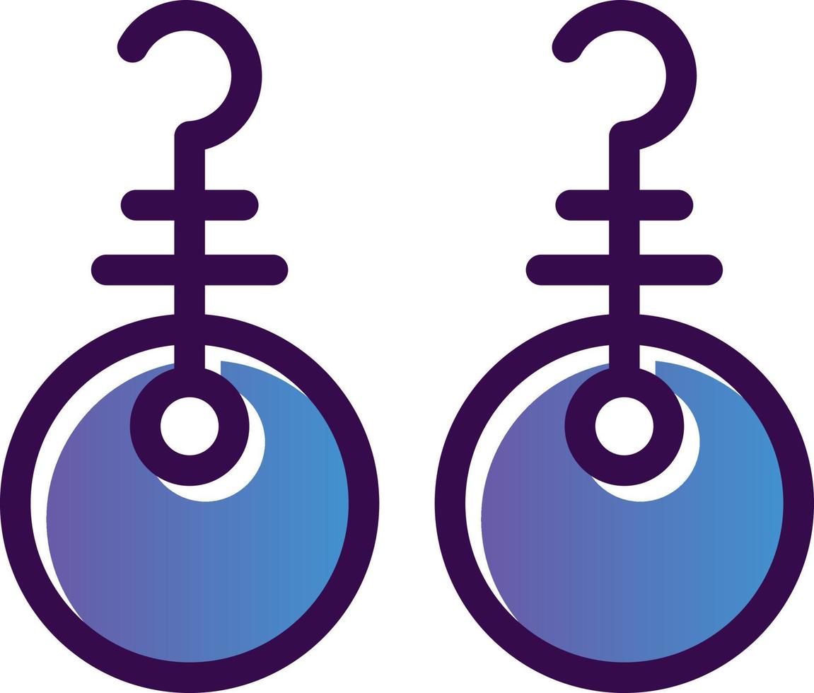 Earrings Vector Icon Design