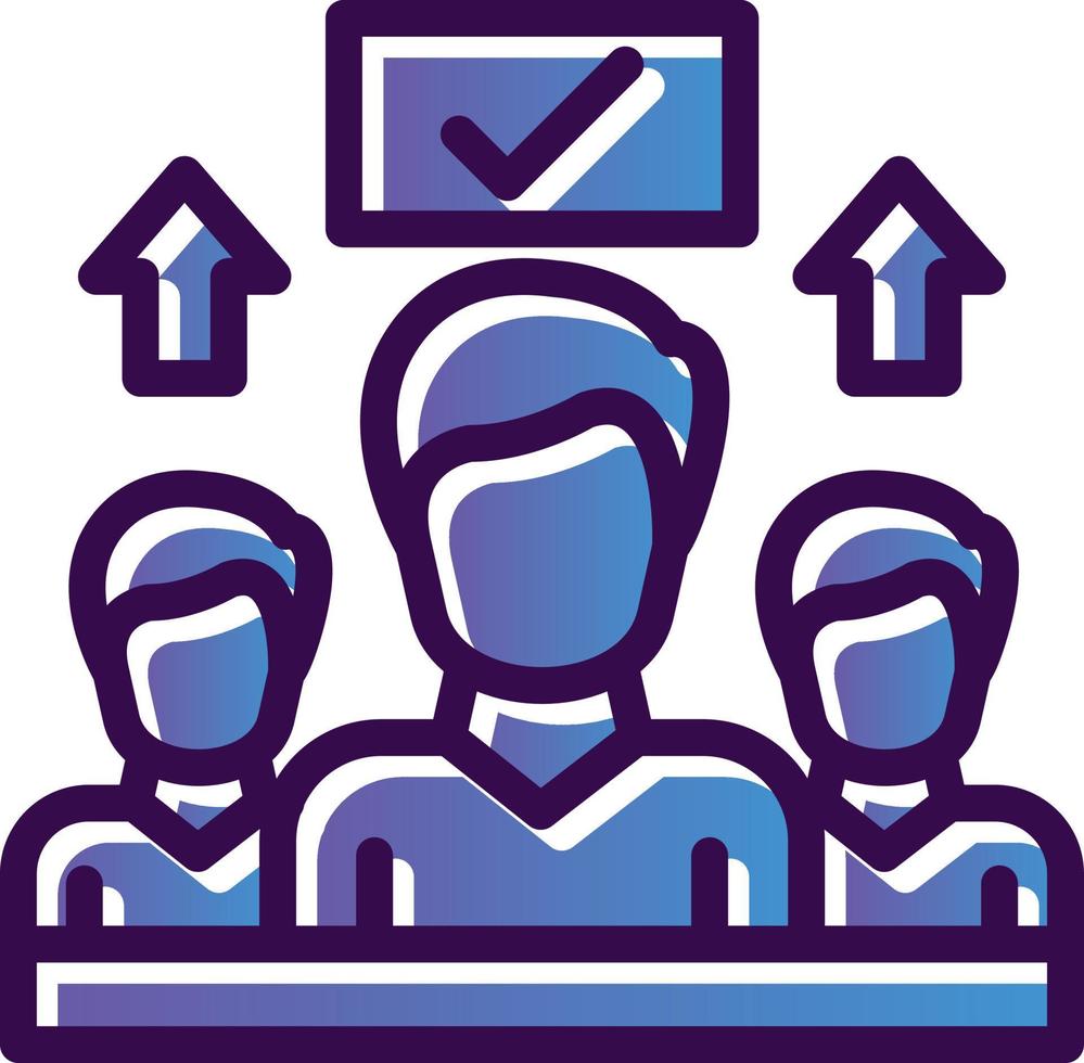 Motivated Team Vector Icon Design