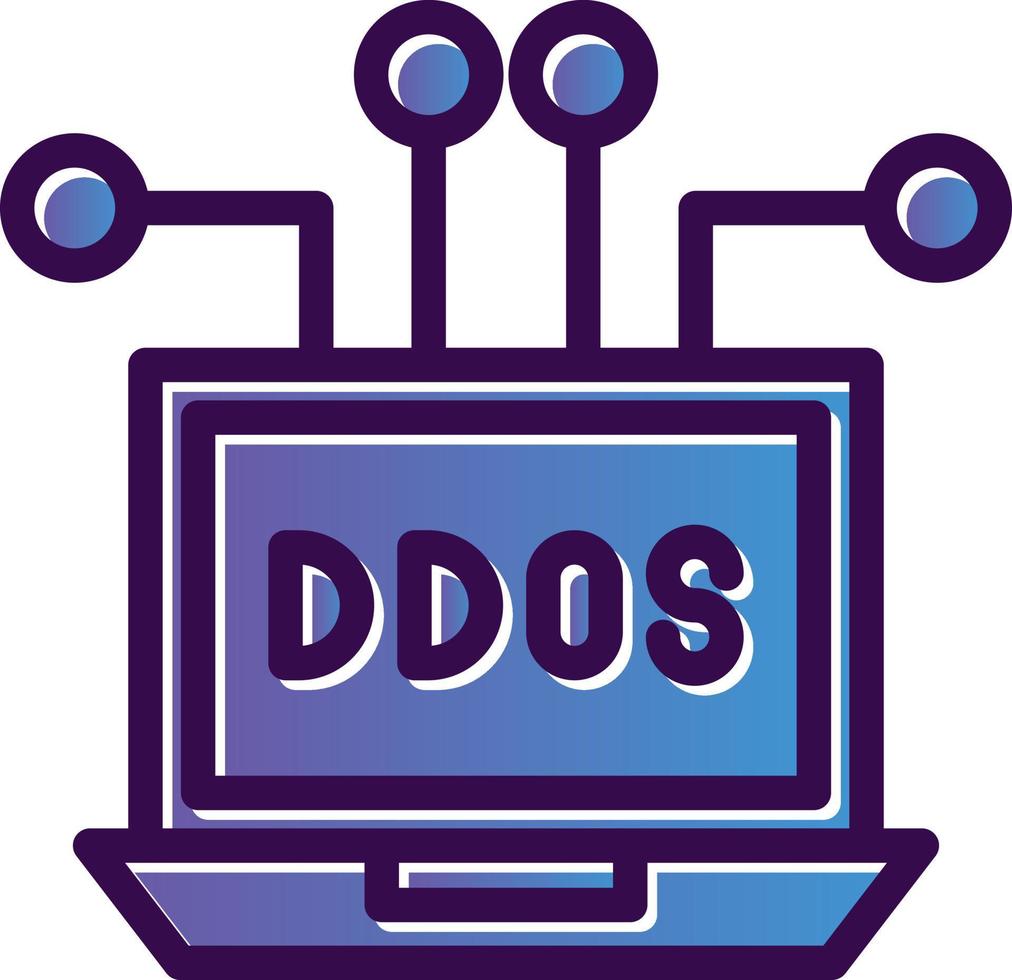 diseño de icono de vector de ddos