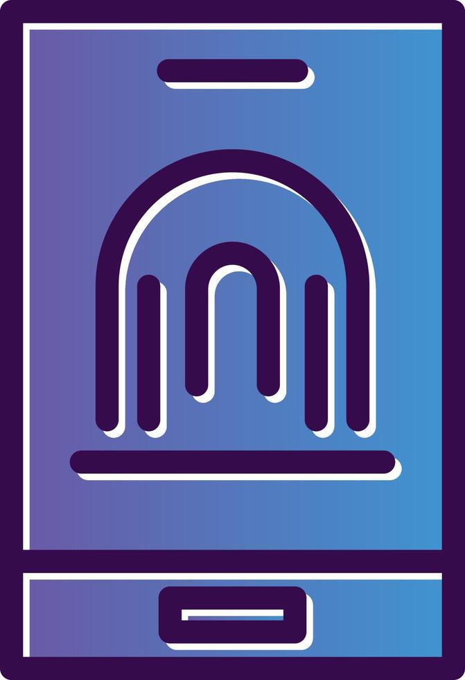 Mobile Fingerprint Vector Icon Design