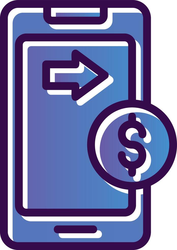 diseño de icono de vector de transferencia de dinero