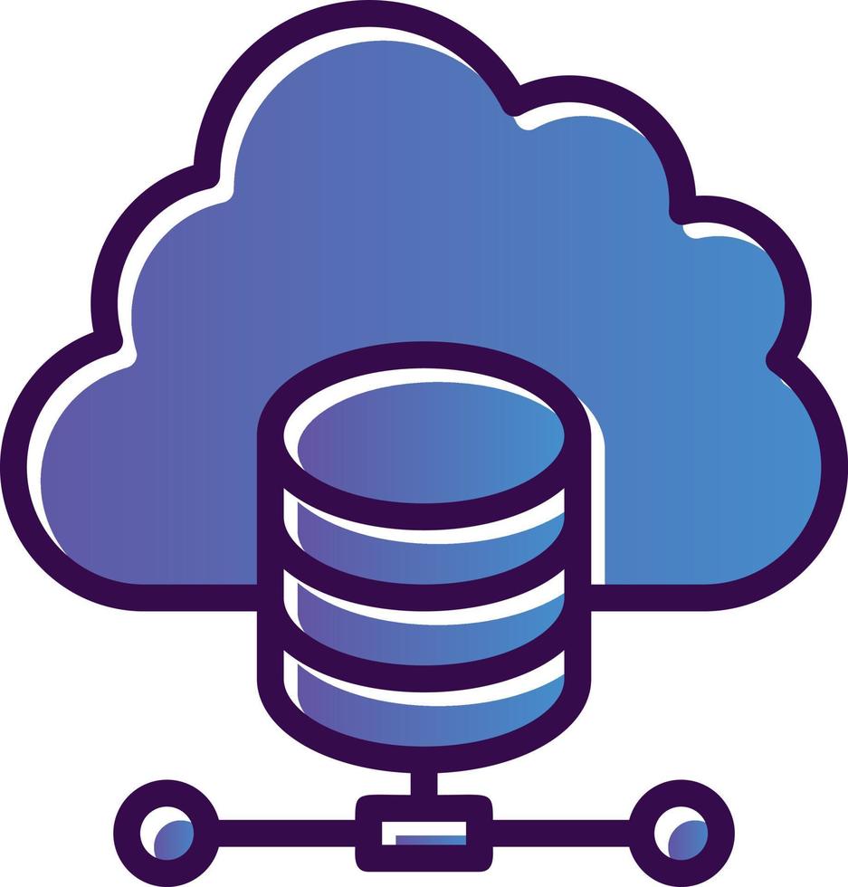 Cloud Database Vector Icon Design