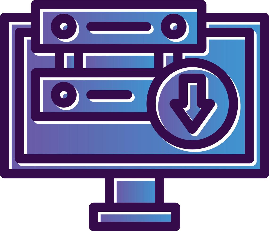 Server Down Vector Icon Design
