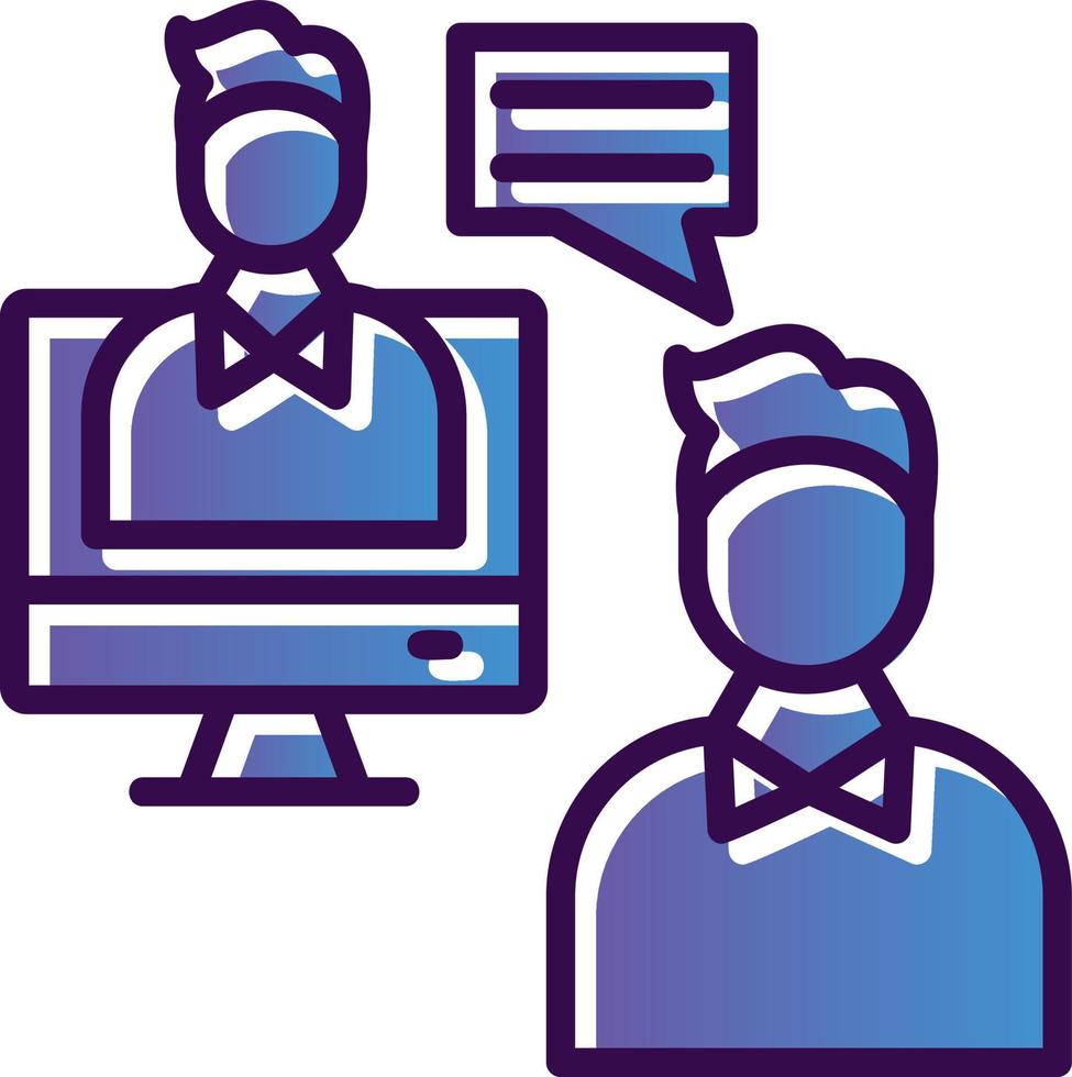 Online Meeting Vector Icon Design