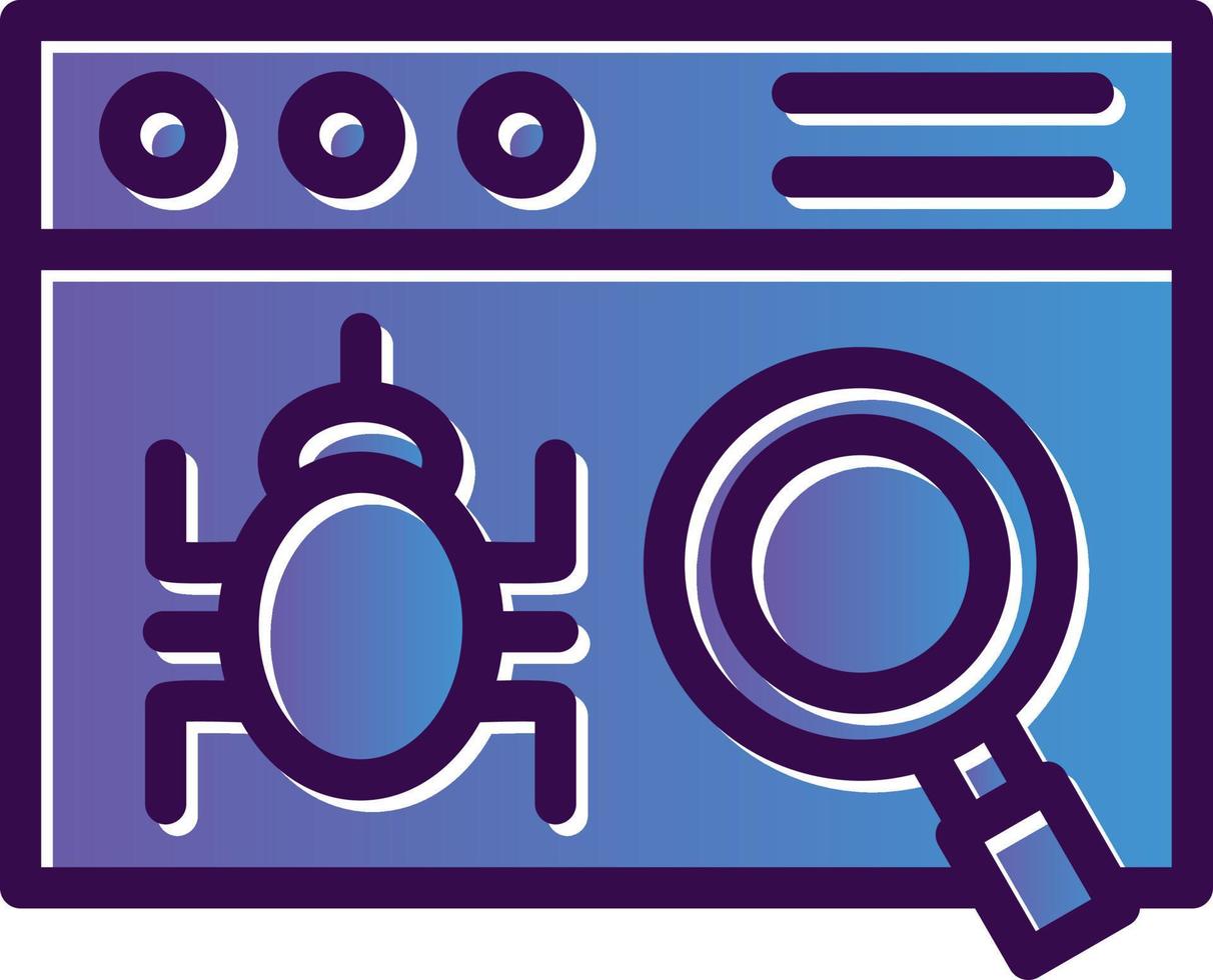 Website Bug Vector Icon Design
