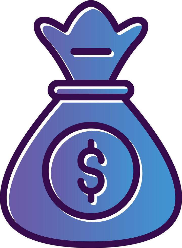 Money Bag Vector Icon Design