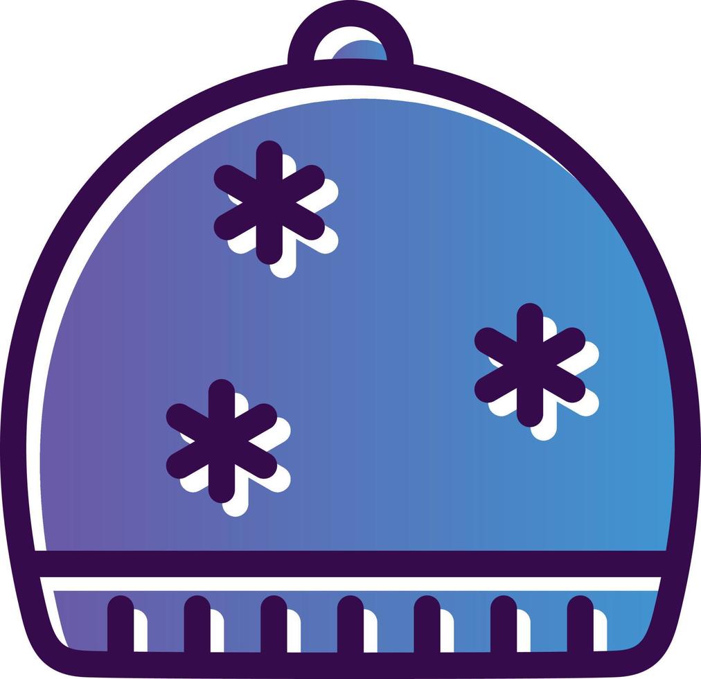 diseño de icono de vector de gorro de invierno