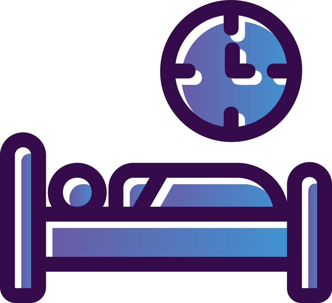 diseño de icono de vector de tiempo de cama