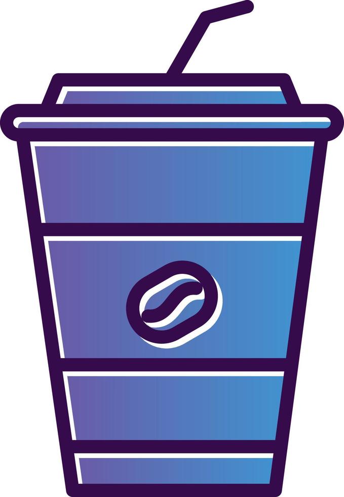 Iced Coffee Vector Icon Design