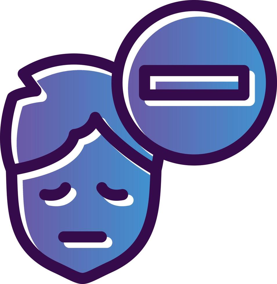 Negative Thinking Vector Icon Design