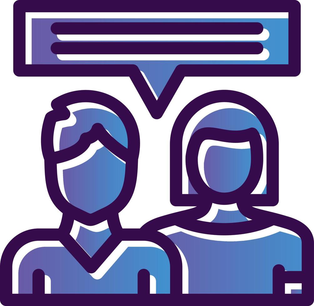 Couple Counseling Vector Icon Design