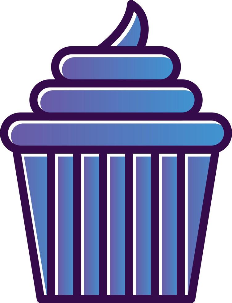 Wedding Cupcake Vector Icon Design