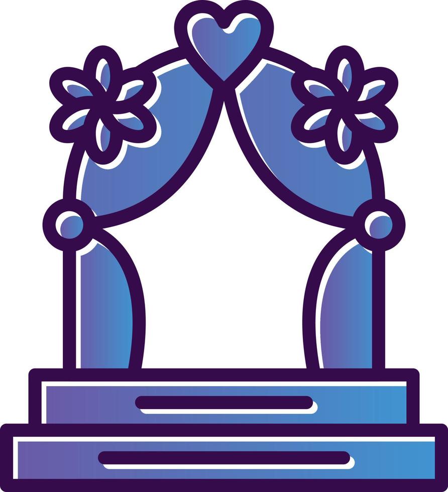 diseño de icono de vector de arco de boda