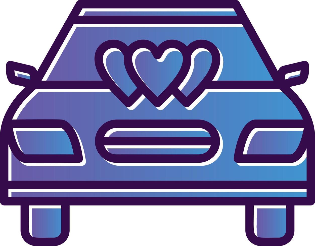 Wedding Car Vector Icon Design