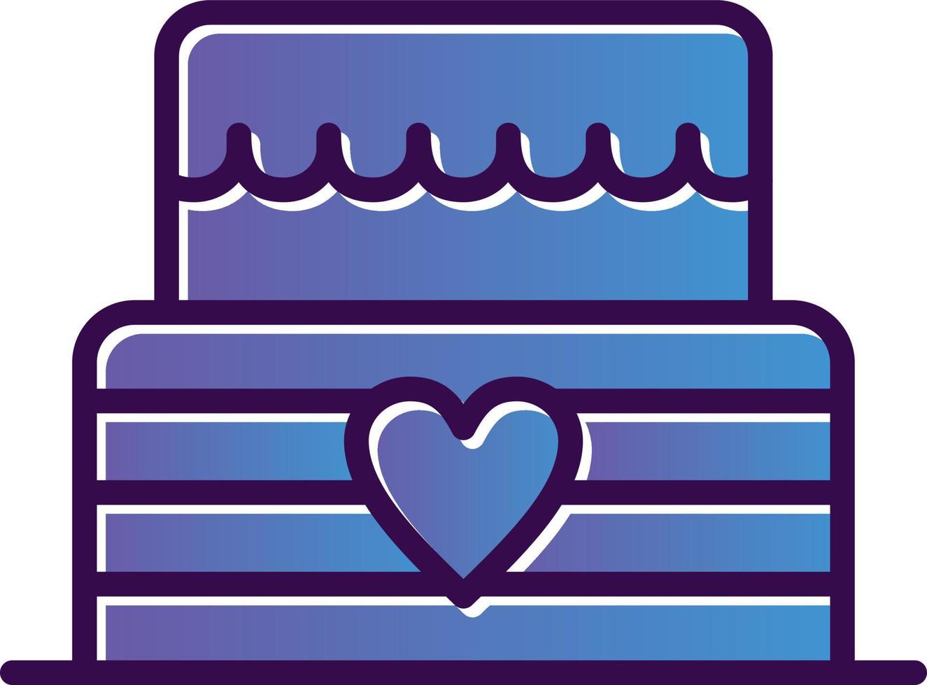 Wedding Cake Vector Icon Design