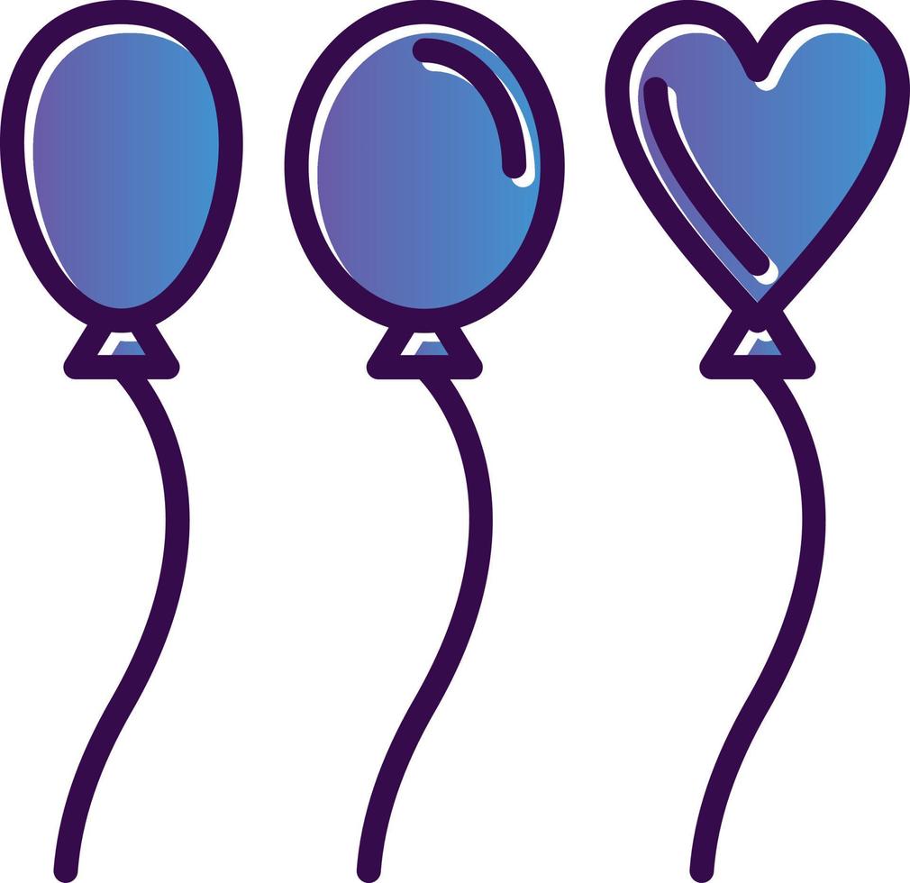 Wedding Balloon Vector Icon Design