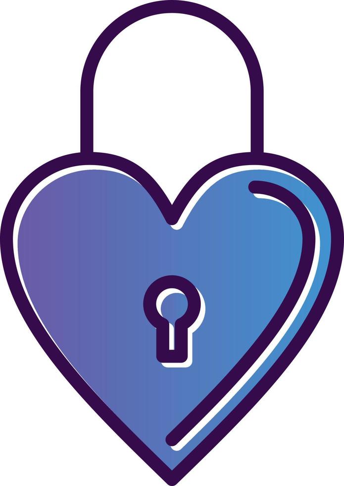 Wedding Padlock Vector Icon Design
