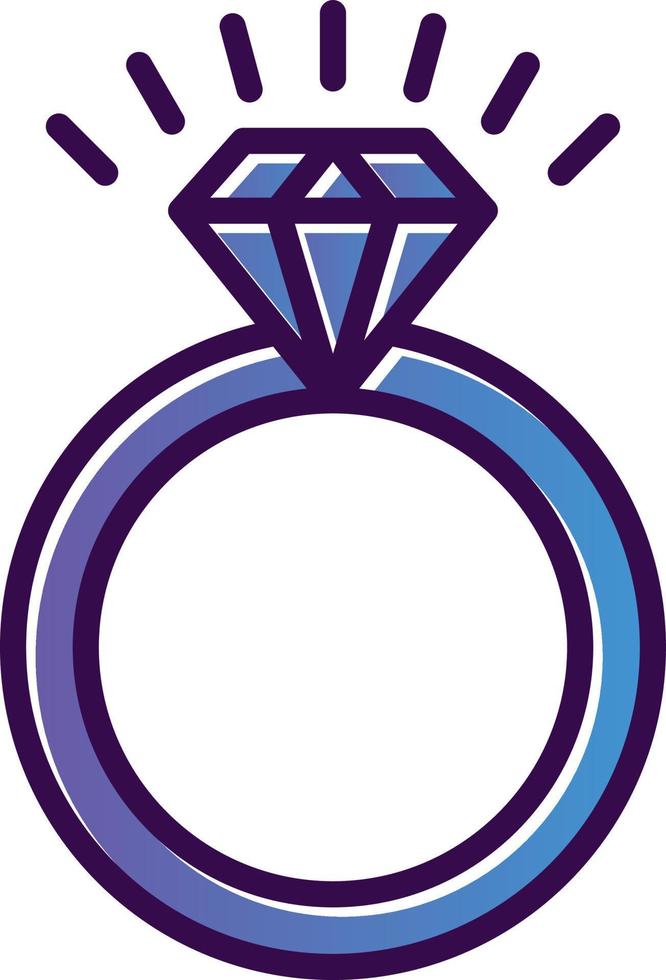 diseño de icono de vector de anillo de bodas