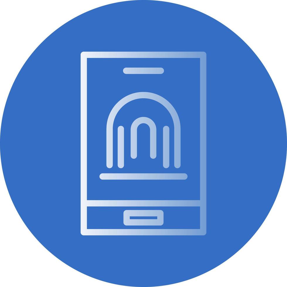 Mobile Fingerprint Vector Icon Design