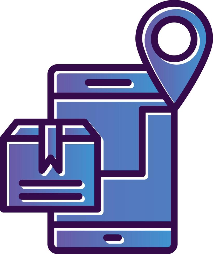 Mobile Shipment Tracking Vector Icon Design